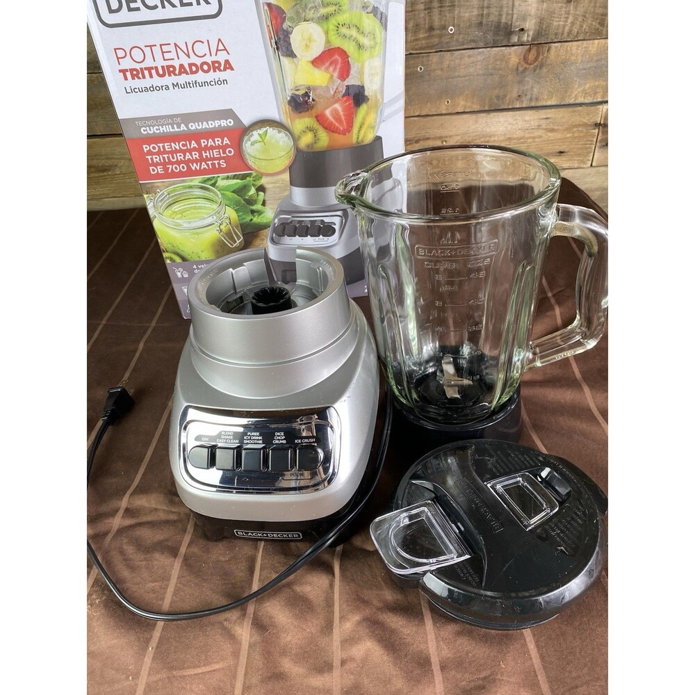 Black & Decker Power Crush 6 Cup Multifunction Blender 700W 4 Speed & Pulse